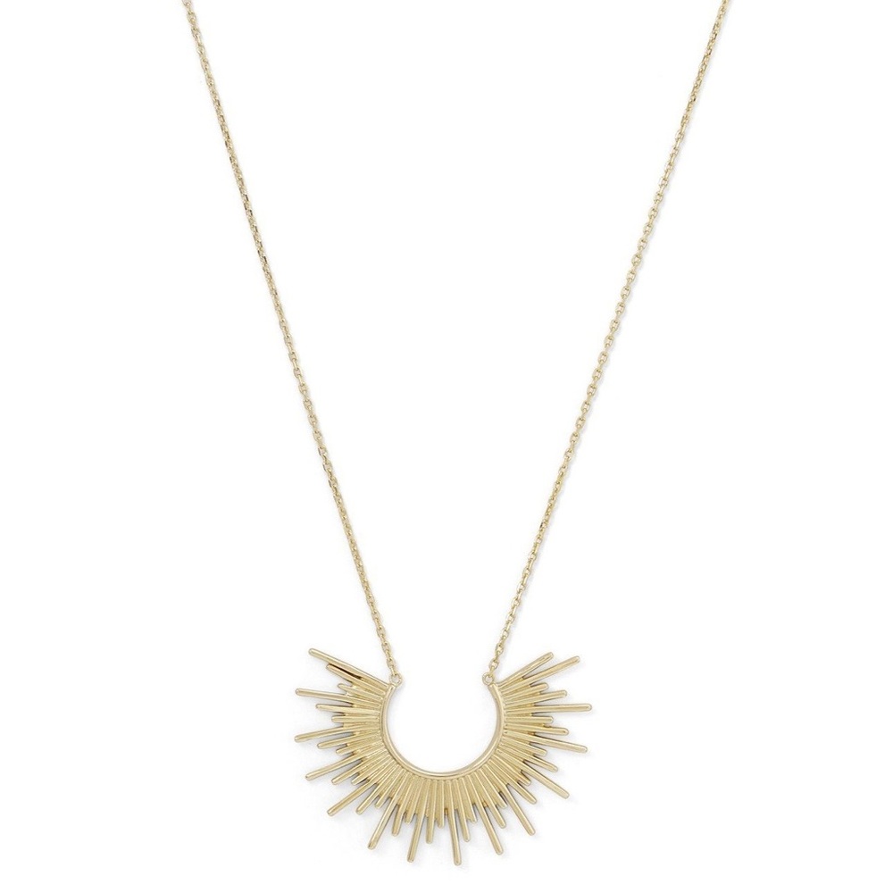 🌞 "Shine On!" 14 Kt Gold Plated Sunburst Necklace